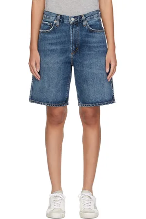 AGOLDE Short Vida bleu en denim