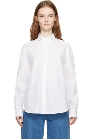 Totême Chemise blanche à rayures fines