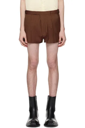 EgonLab Short brun à boucles à ardillon
