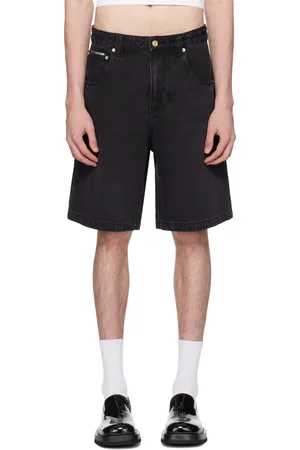 Eytys Short Keanu noir en denim exclusif à SSENSE