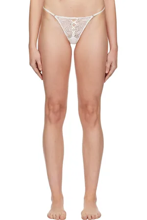 FLEUR DU MAL String blanc à laçage