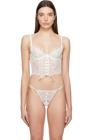 FLEUR DU MAL Corset blanc à laçage