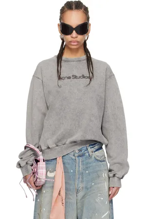 Acne Studios Pull molletonné gris à logo modifié