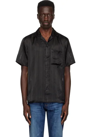 HUGO BOSS Chemise noire à rayures