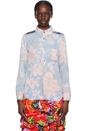 Comme des Garçons Chemise bleue à assemblage inversé