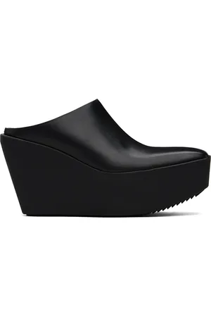 Rick Owens Mules Sliver noires à plateforme - Lido