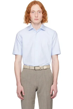 Ermenegildo Zegna Chemise bleue à col classique