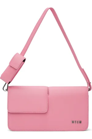 Msgm Sac baguette rose à rabats