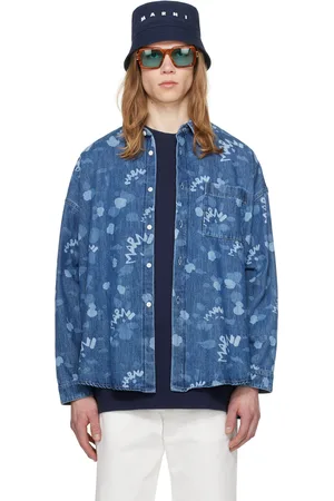 Marni Chemise bleue en denim à effet délavé