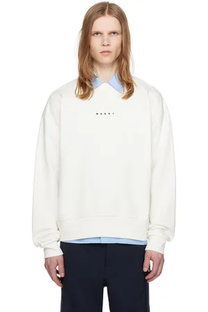 Marni Pull molletonné blanc à logo imprimé
