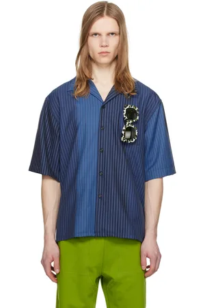 Marni Chemise bleu marine à rayures