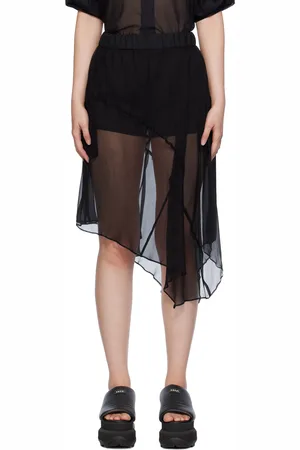 SACAI Jupe midi asymétrique noire