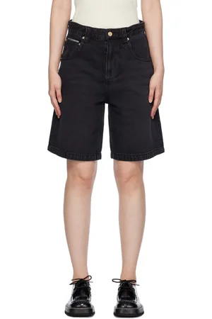 Eytys Short Keanu noir en denim exclusif à SSENSE