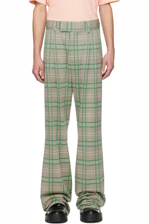 AMIRI Pantalon vert à plis