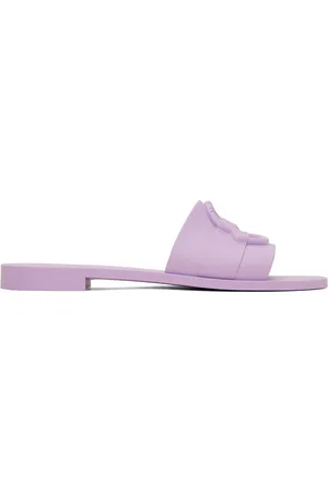Moncler Sandales mauves en caoutchouc