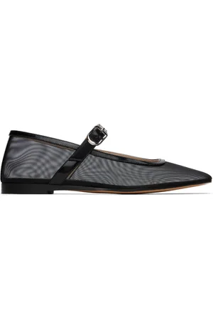 Le Monde Beryl Ballerines de style Charles IX noires en filet