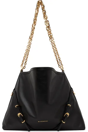 Givenchy Moyen sac noir à bandoulière en chaine à ferrures Voyou