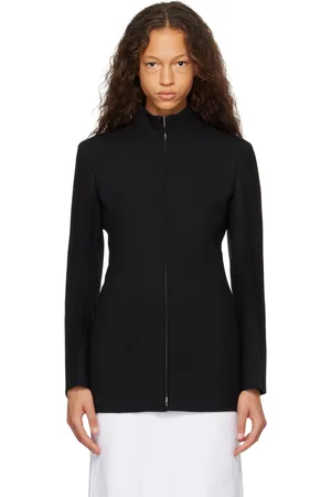 Salvatore Ferragamo Blouson ajusté noir à glissière