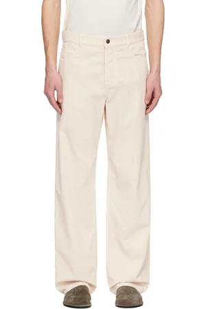 The Row Pantalon Ross blanc cassé