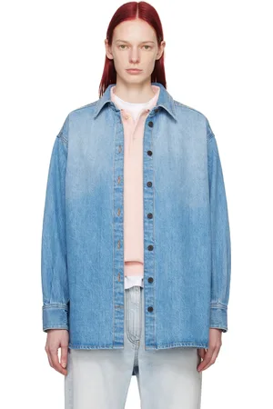 The Row Chemise Frannie bleue en denim