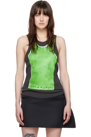 J.W.Anderson Débardeur gris et vert à image trompe l