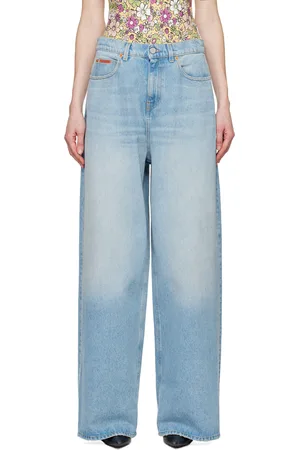 MARTINE ROSE Jean bleu à revers prolongés