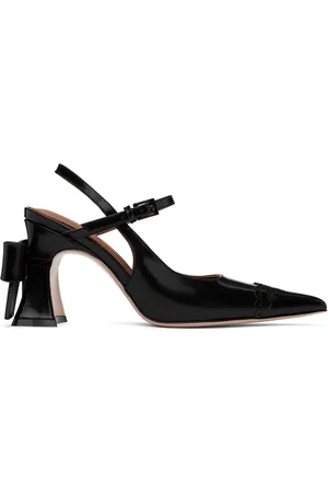 Shushu/Tong Chaussures à talon bottier noires à bout pointu et à boucle