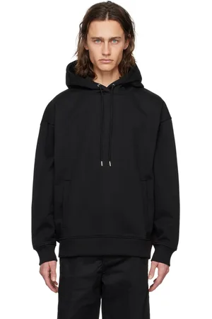 HUGO BOSS Pull à capuche noir à cordon coulissant