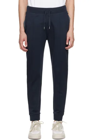 HUGO BOSS Pantalon de survêtement bleu marine à logo brodé