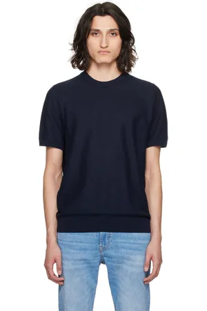 HUGO BOSS Pull bleu marine à étiquette à logo