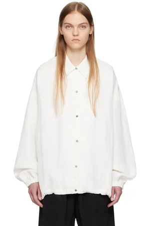 STUDIO NICHOLSON Blouson blanc à boutons-pression