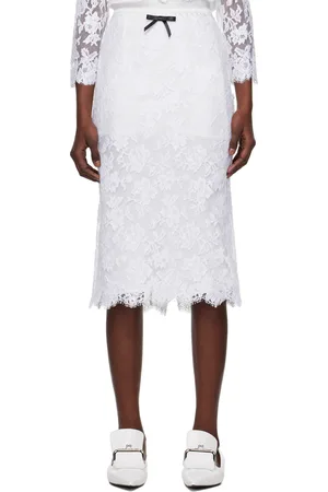 Shushu/Tong Jupe midi blanche à boucle