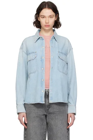 AGOLDE Chemise Gwen bleue en denim