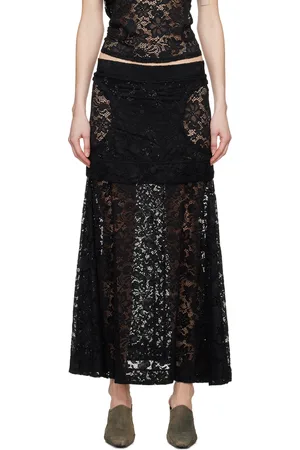 ECKHAUS LATTA Jupe midi Seraph noire