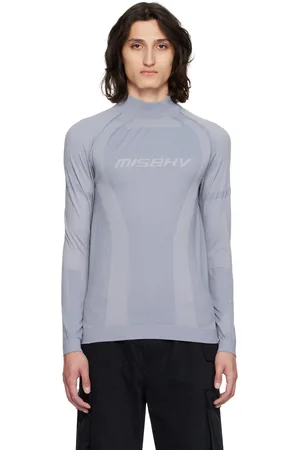 MISBHV Col roulé gris à motifs et logo en tricot jacquard - SPORT