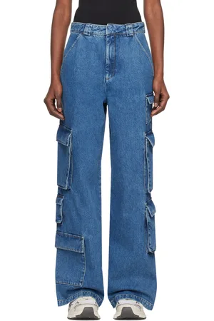 Axel Arigato Pantalon cargo Roam bleu en denim