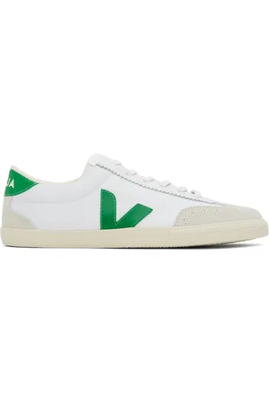 Veja Baskets Volley blanc et vert en canevas