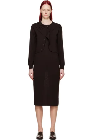 LEMAIRE Robe midi étagée brune