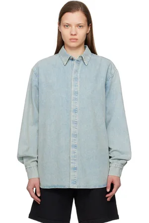 FEAR OF GOD Chemise bleue en denim à effet délavé - Eighth