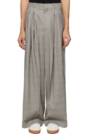 Hed Mayner Pantalon gris à motif Prince-de-Galles