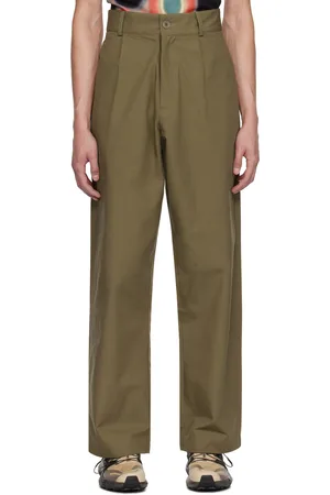 Spencer Badu Pantalon kaki à plis