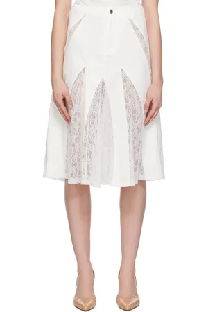 Miaou Jupe midi Anita blanche