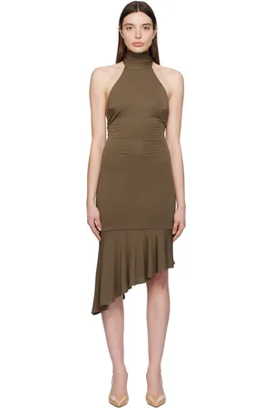 Miaou Robe midi Karina verte