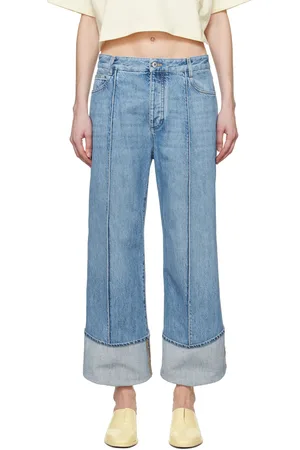 Bottega Veneta Jean bleu à coutures pincées