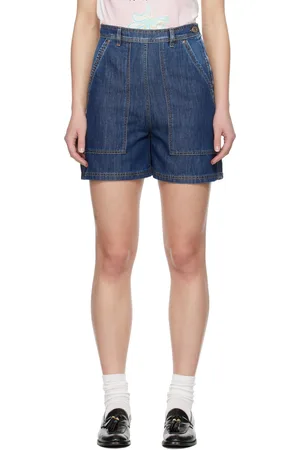 Max Mara Short Elica bleu marine en denim