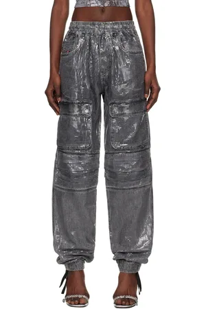 Diesel Pantalon cargo D-Mirt 0pgac gris en denim