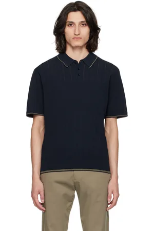 Paul Smith Polo bleu marine à garnitures à rayures
