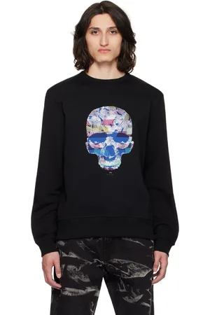 Paul Smith Pull molletonné noir à crâne à logos de zèbre