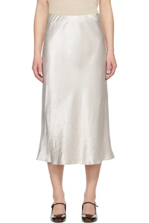 Max Mara Jupe midi Alessio blanc cassé