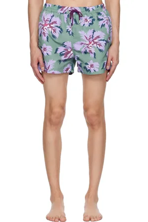 Paul Smith Maillot de bain vert à motif Palmera